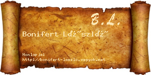 Bonifert László névjegykártya