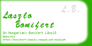 laszlo bonifert business card