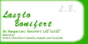 laszlo bonifert business card